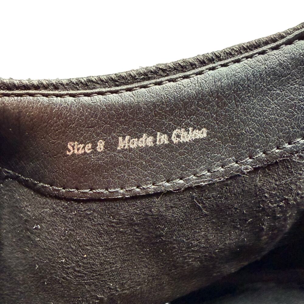 Dolce Vita Black Suede Ankle Boots Size 8 Block Heel Booties - Picture 8 of 11